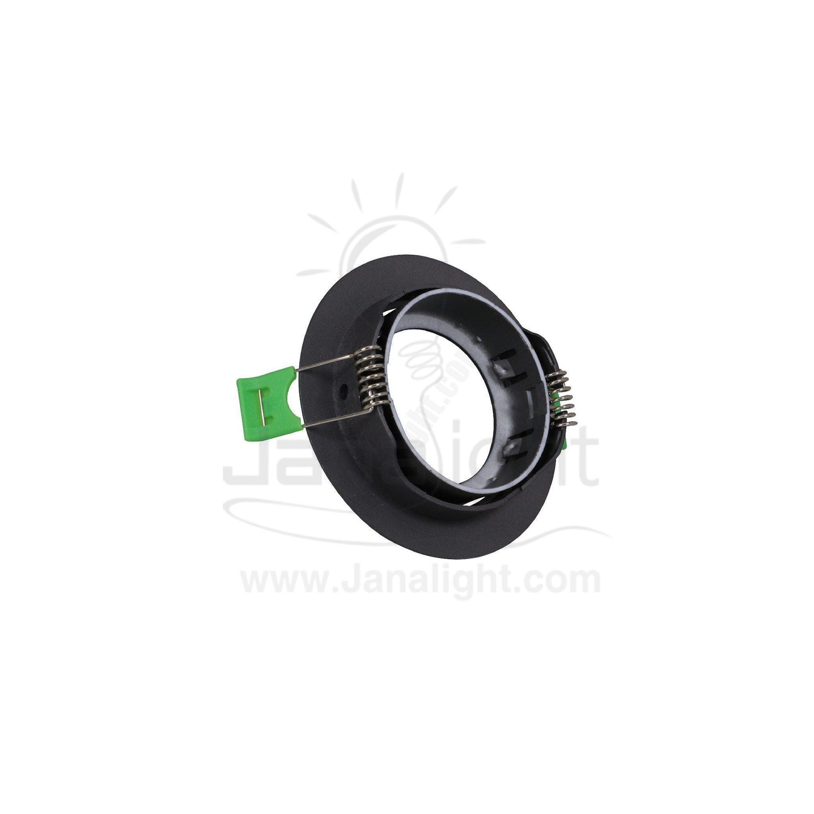 سبوت لايت فارغ متحرك مسطح مدور بلاستك رمادي جنى لايت Jn403 Single Round Grey Spotlight Frame